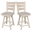 Tuscany Natural Wood Counter height Stool - With Swivel Seat - 24
