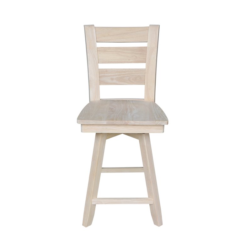 Tuscany Natural Wood Counter height Stool - With Swivel Seat - 24