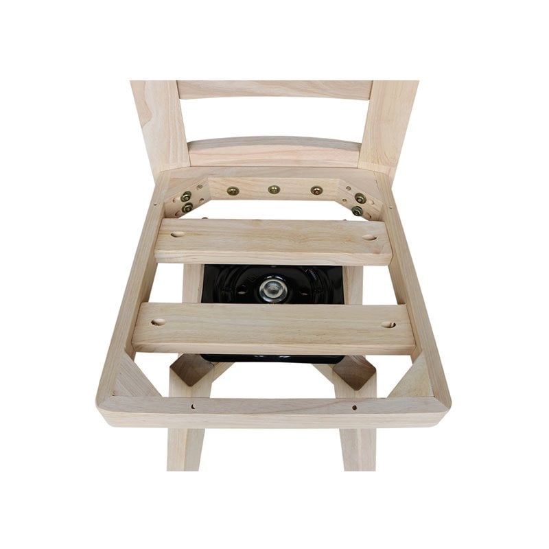 Tuscany Natural Wood Counter height Stool - With Swivel Seat - 24