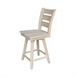 Tuscany Natural Wood Counter height Stool - With Swivel Seat - 24