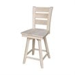 Tuscany Natural Wood Counter height Stool - With Swivel Seat - 24