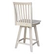 Mission Natural Wood Counter Height Stool With Swivel Seat in Unfinished