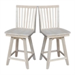 Mission Natural Wood Counter Height Stool With Swivel Seat in Unfinished