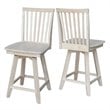 Mission Natural Wood Counter Height Stool With Swivel Seat in Unfinished