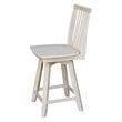Mission Natural Wood Counter Height Stool With Swivel Seat in Unfinished