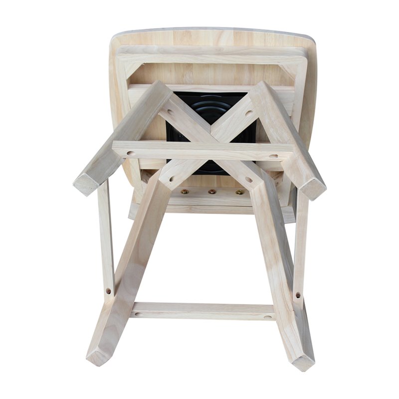 Mission Natural Wood Counter Height Stool With Swivel Seat in Unfinished