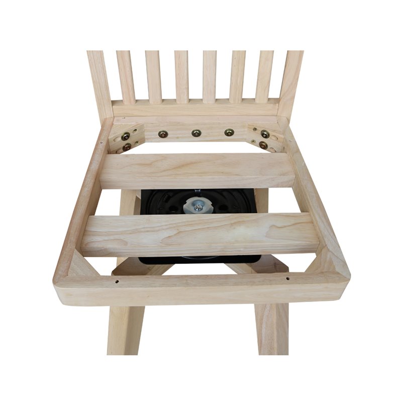 Mission Natural Wood Bar height Stool - With Swivel Seat - 30