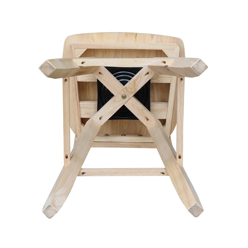 Mission Natural Wood Bar height Stool - With Swivel Seat - 30