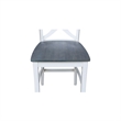 Vineyard Solid Wood Counter Height Stool in White/Heather Gray - 24