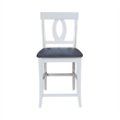 Verona Solid Wood Counter height Stool in White and Heather Gray