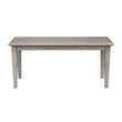 International Concepts Shaker Styled Bench  Washed Gray Taupe