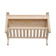 International Concepts Double X-Back Bench With Arms and Shelf