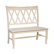 International Concepts Double X-Back Natural Wood Bench