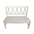 International Concepts Double X-Back Natural Wood Bench