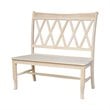 International Concepts Double X-Back Natural Wood Bench