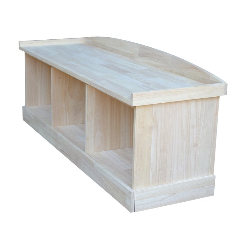 Bench with Storage Unfinished Cymax Business