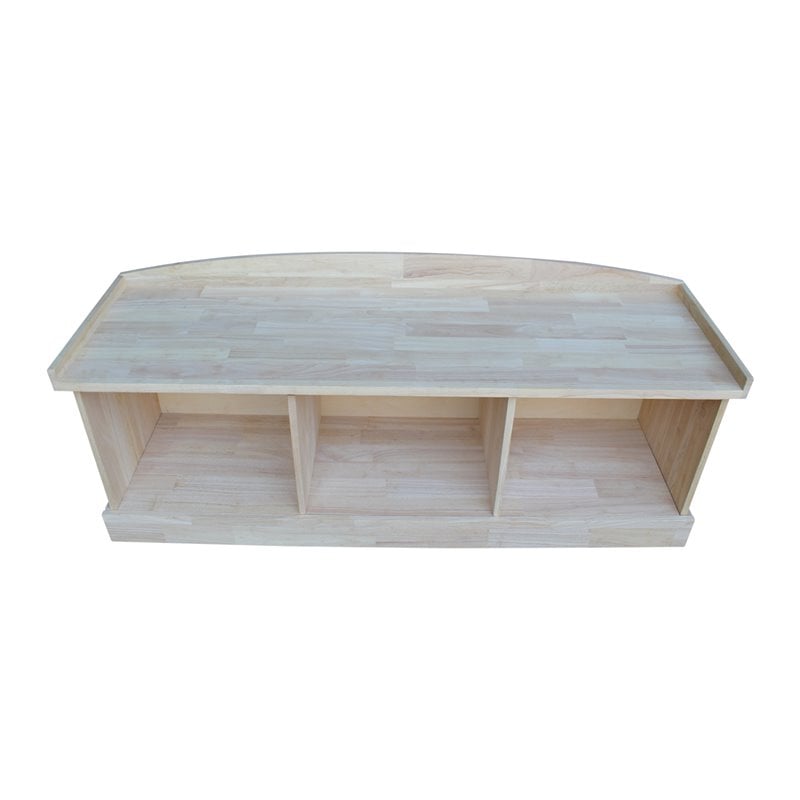 Bench with Storage Unfinished Cymax Business