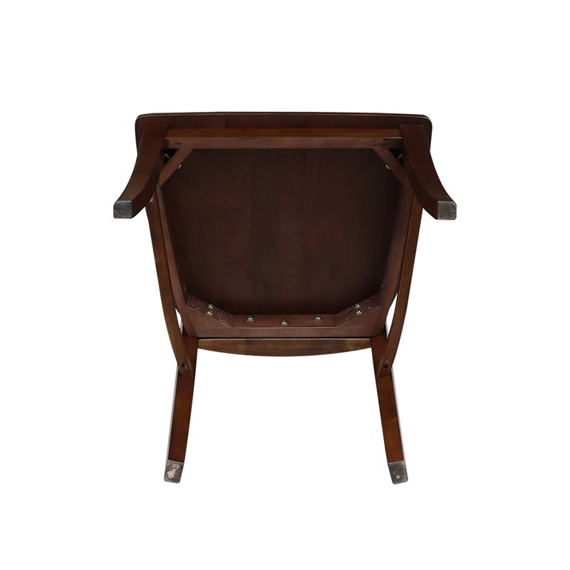 International Concepts Set of Two Salerno Chairs  with Wood Seats