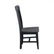 Set of Two Cosmo Tall Solid Wood Mission Chairs in Coal Black/Washed Black