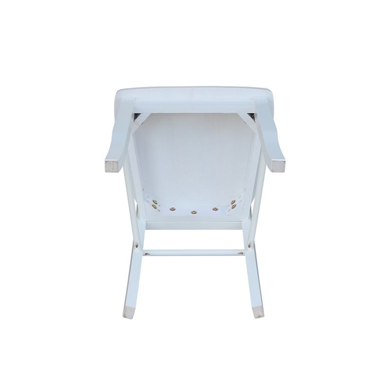 Set of Two Madrid Solid Wood Ladderback Chairs in White