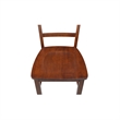 Set of Two Solid Wood Madrid Ladderback Chairs in Espresso