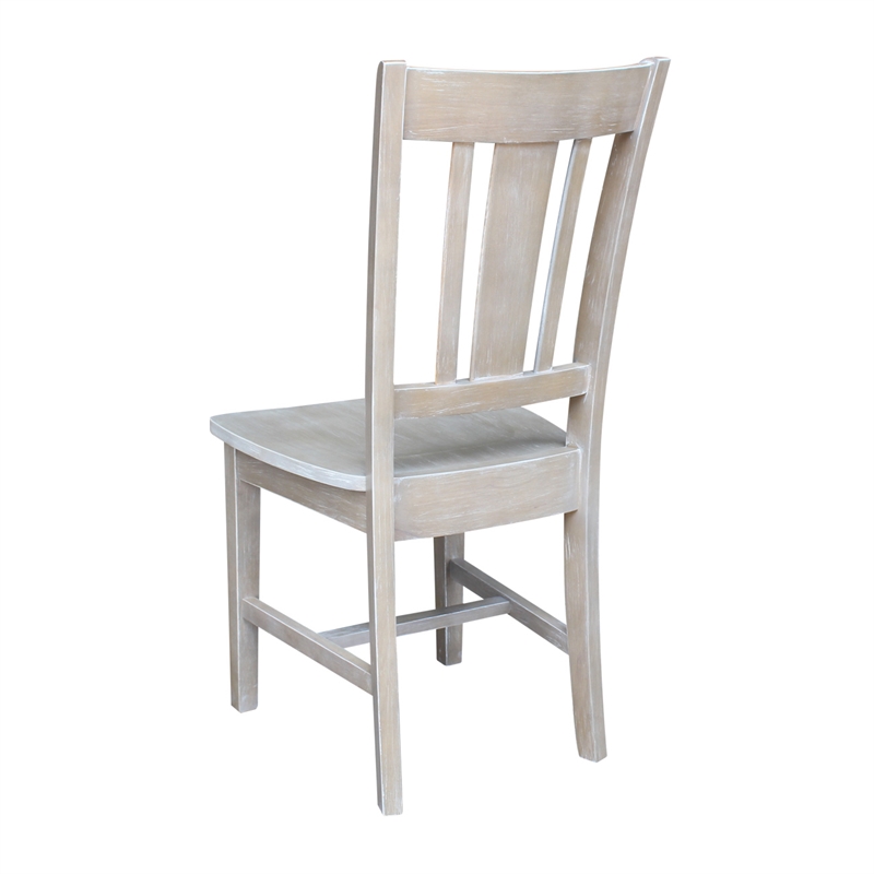 International Concepts San Remo Splatback Chair in Washed Gray Taupe