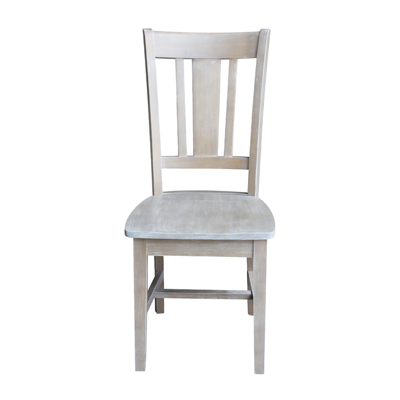 International Concepts San Remo Splatback Chair in Washed Gray Taupe