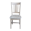 International Concepts San Remo Splatback Chair in Washed Gray Taupe