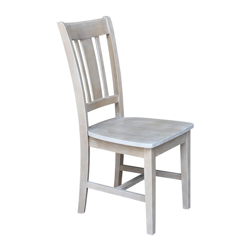 International Concepts San Remo Splatback Chair in Washed Gray Taupe