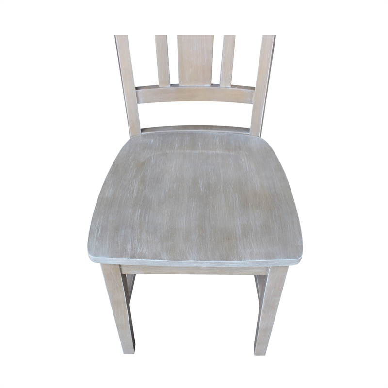 International Concepts San Remo Splatback Chair in Washed Gray Taupe