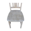 International Concepts San Remo Splatback Chair in Washed Gray Taupe