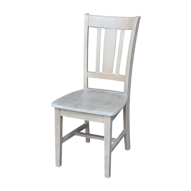International Concepts San Remo Splatback Chair in Washed Gray Taupe