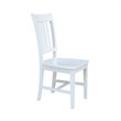 International Concepts Set of Two San Remo Solid Wood Splatback Chairs in White