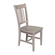 Set of Two San Remo Solid Wood Splatback Chairs in Washed Gray Taupe