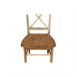 International Concepts Set of Two X-Back Chairs  with Solid Wood Seats in Pecan