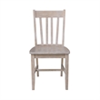 International Concepts Solid Wood Cafe Chairs in Washed Gray Taupe - Set of 2