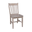 International Concepts Solid Wood Cafe Chairs in Washed Gray Taupe - Set of 2