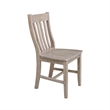 International Concepts Solid Wood Cafe Chairs in Washed Gray Taupe - Set of 2