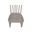 International Concepts Solid Wood Cafe Chairs in Washed Gray Taupe - Set of 2