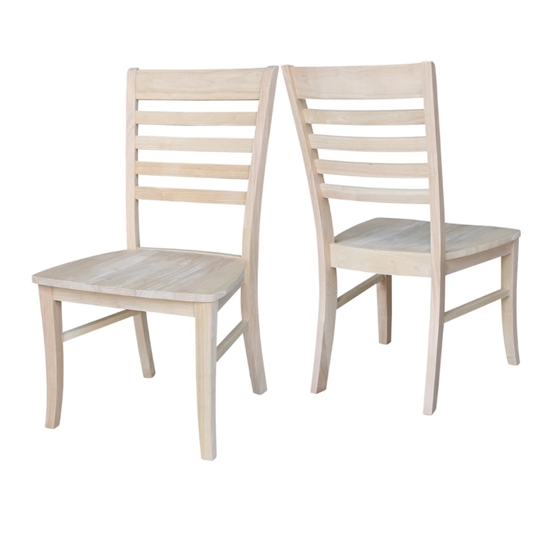 International Concepts Set of Two Roma Ladderback Chairs