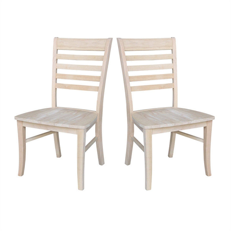 International Concepts Set of Two Roma Ladderback Chairs