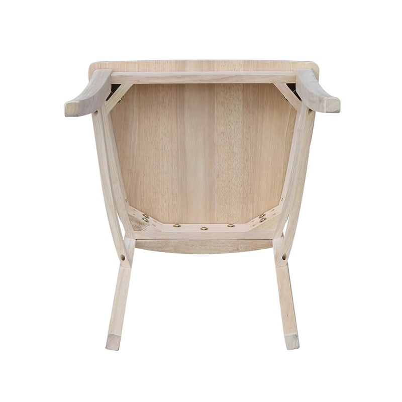 International Concepts Set of Two Milano Chairs with Wood Seats