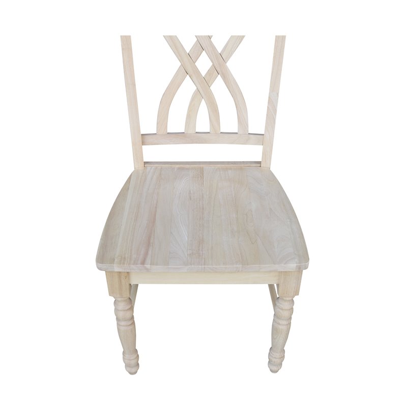 International Concepts Set of Two Lattice Side Chairs