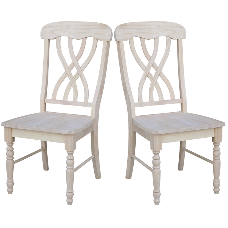 International Concepts Set of Two Lattice Side Chairs