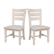 International Concepts Set of Two Tuscany Solid Wood Dining Chairs in Unfinished