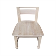 International Concepts Set of Two Tuscany Solid Wood Dining Chairs in Unfinished
