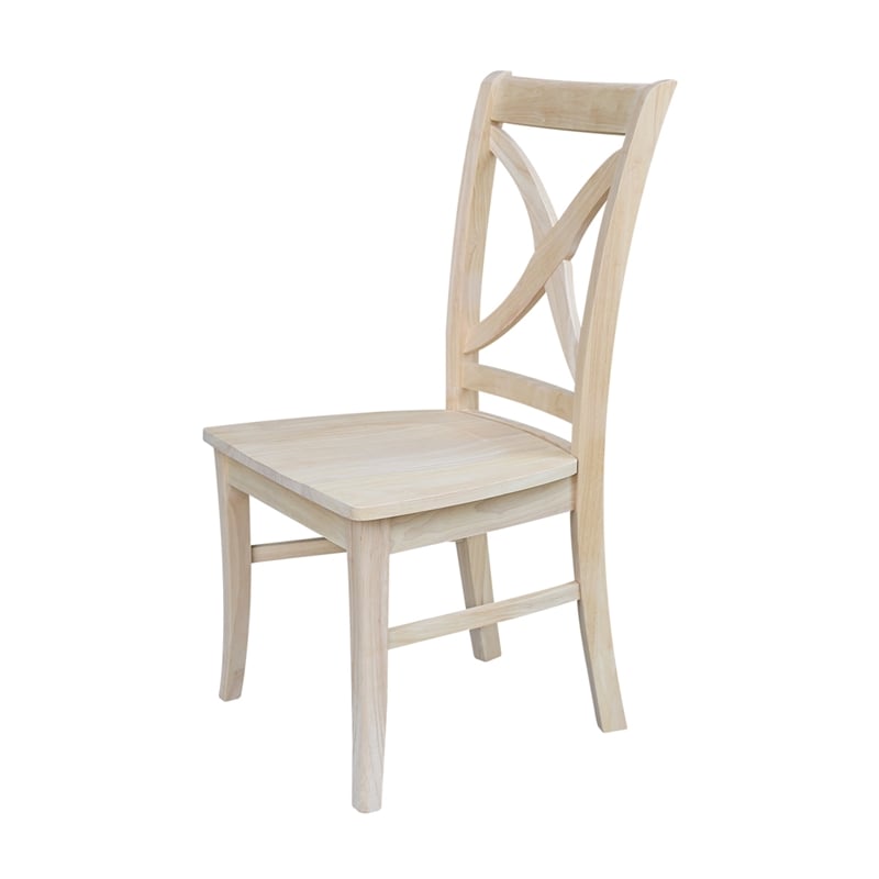 International Concepts Set of Two Vineyard Curved X Back Chairs