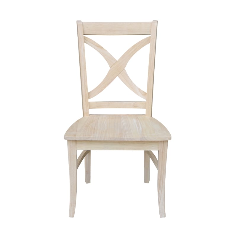 International Concepts Set of Two Vineyard Curved X Back Chairs