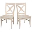 International Concepts Set of Two Vineyard Curved X Back Chairs