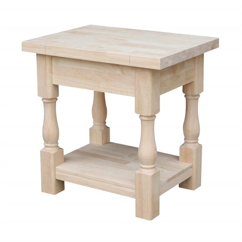 International Concepts Tuscan End Table  Unfinished